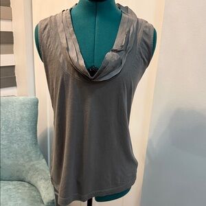 Eddie Bauer Taupe Cowl Neck Tank Top